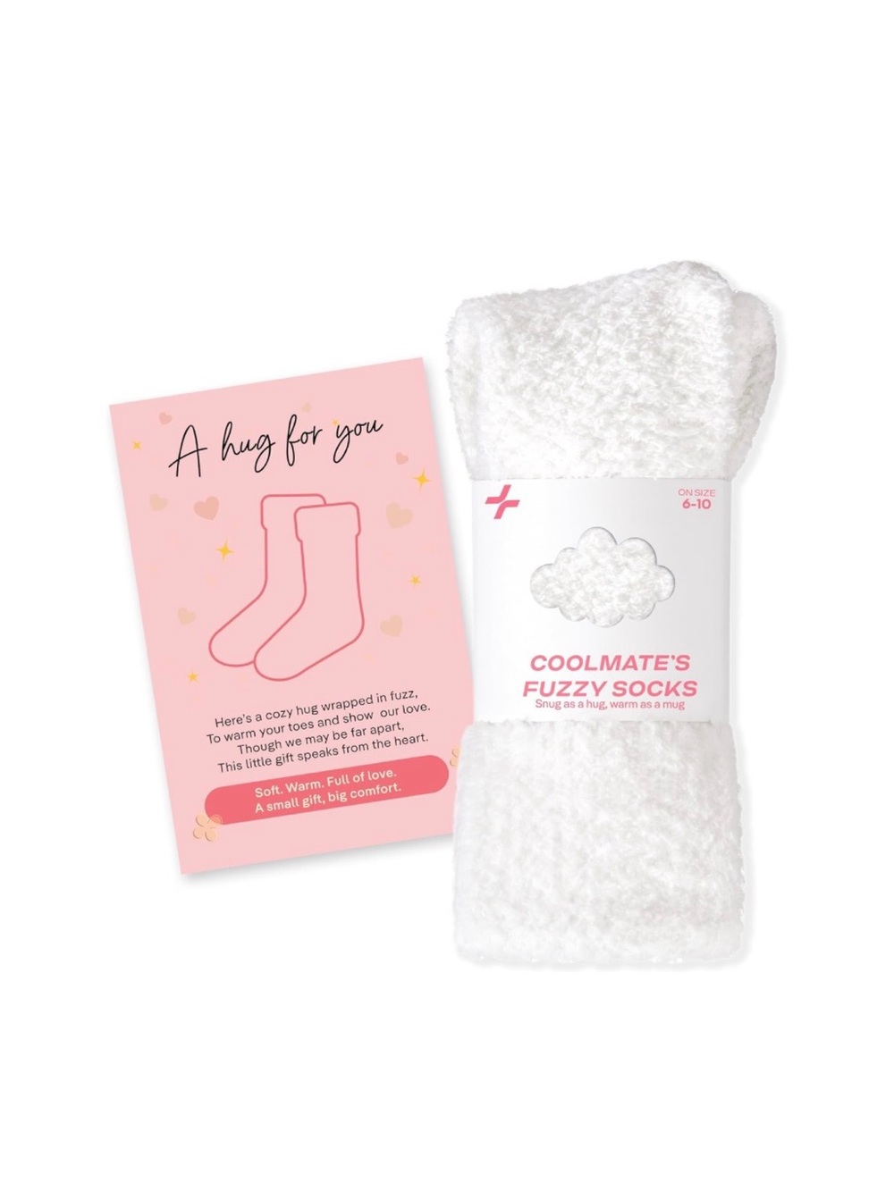 Fuzzy Socks — White Cozy Socks one size